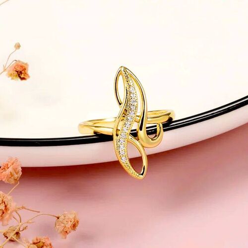 Huitan Simple Fashion Design Finger Ring Lady Engagement Cer