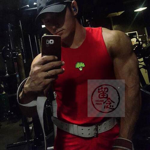 。Self made xilanhua sleeveless fitness vest mens mesh bask