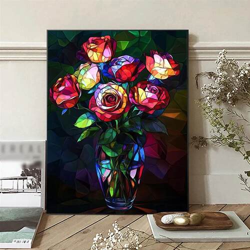 Paint By Adult Numbers Indoor decorative flower vase Arts Cr