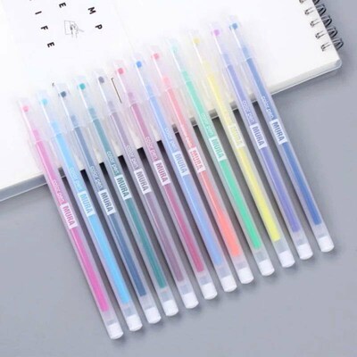 24/12PCS/Box Color Gel Pen Refill Set Kawaii 0.5mm Candy Col