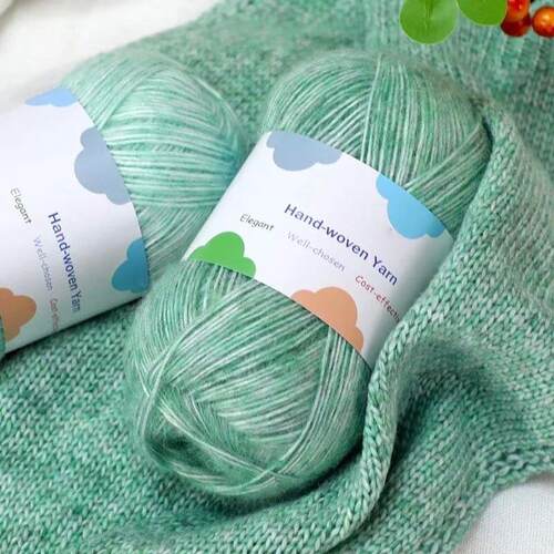 300g Colorful Bamboo Fiber Mohair Yarn Making Handmade Mater