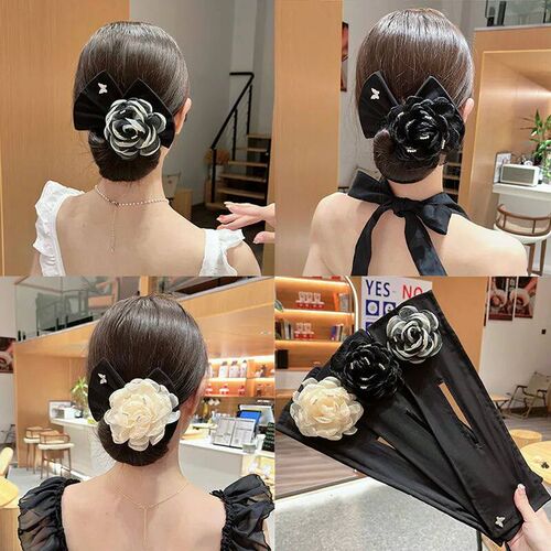 Headband Roller Hair Curler Bun Maker Womens Temperament Ca