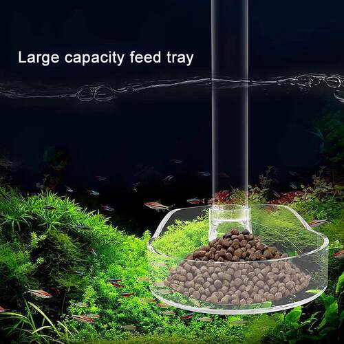 Acrylic Aquarium Fish Feeder Transparent Tube Multifunctiona