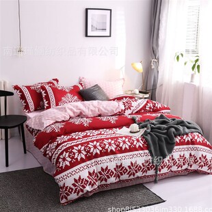 Christmas bedding three piece set down duvet cover sheet