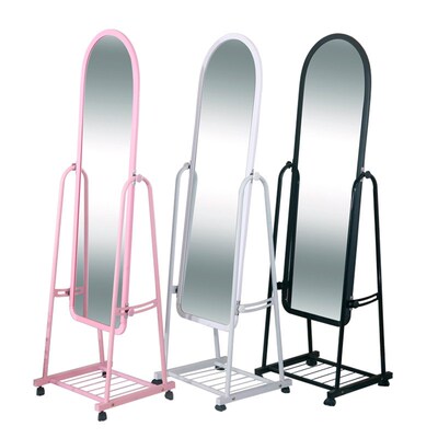 Movable Full Length Mirror  Wheels Dressing Standing Holder