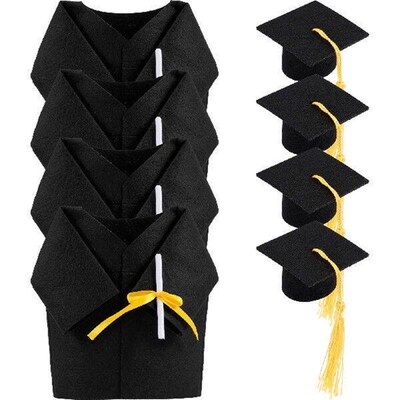 4 Sets Wine Bags for Bottles Graduation Season Decoration