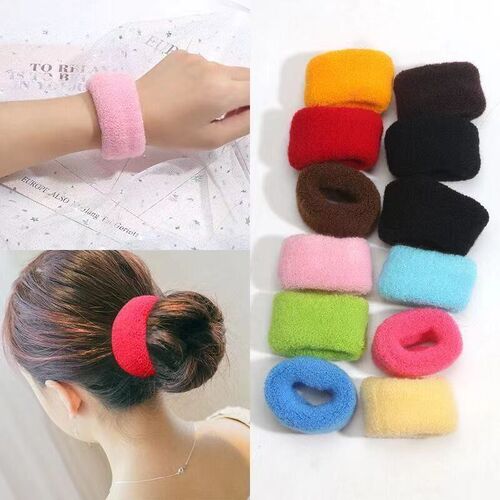 2/6/12 Pcs Women Girls Cute Knitting Solid Elastic Hair Band