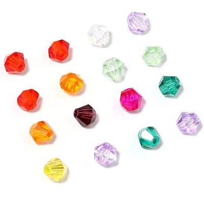 1 Box Faceted Glass Crystal Beads Set Briolette Rondelle Bea