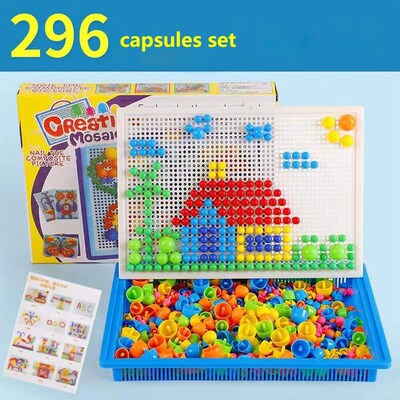 296PCS Mushroom Nail DIY Handmade Toys Nail Beads Intelligen
