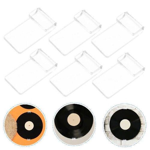12Pcs Vinyl Record Shelf Wall Mounted Clear Acrylic Album
