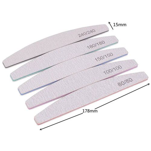 5/10Pcs Professional Nail File 100/180 Sandpaper Strong Thic