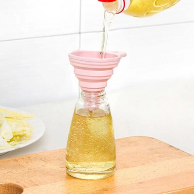 Foldable Funnel Silicone Collapsible Portable Funnels for Fu