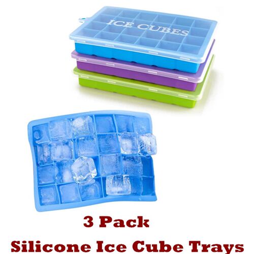 Silicone Ice Cube Tray with Lid Ice Molds Cocktail Whiskey