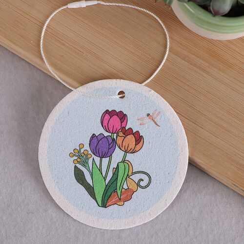 Round Flower Pattern Compressed Pulp Cotton Water Absorbent