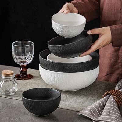 Ceramic white 8  soup bowl tableware 4.5  dining bowl