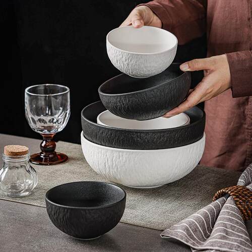 Ceramic white 8  soup bowl tableware 4.5  dining bowl