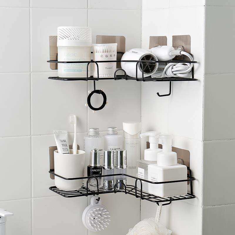 punch-free corner shelf bathroom wash rack浴室角架/置物架