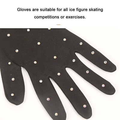Shiny Figure Skating Wrist Gloves Breathable Mittens Windpro