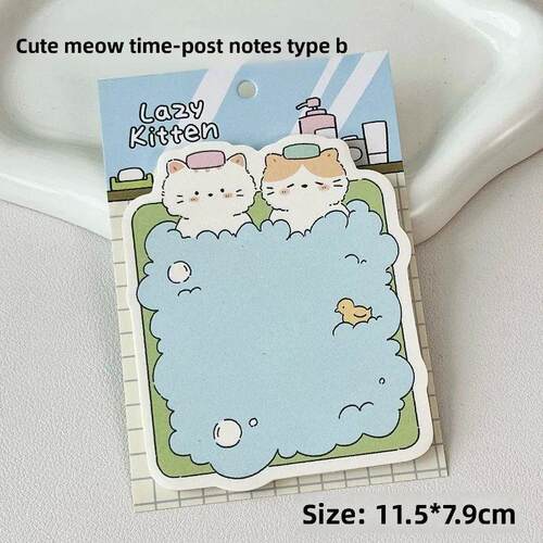 Post It Notes Cloud Diary Cute Cat Illustration Material Sha