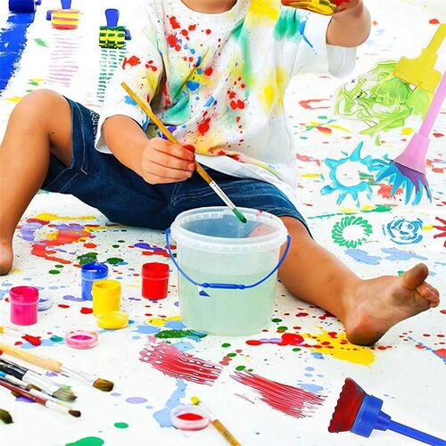 30 Pieces Paint Sponge Brushes Drawing Coloring Educational