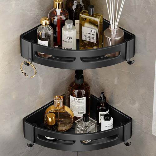Bathroom Shelf Corner Space Aluminum Bathroom Triangle Baske