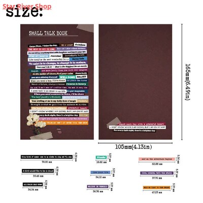 Small Talk Stickers Bullet Diary scrapbook DIY craft cards