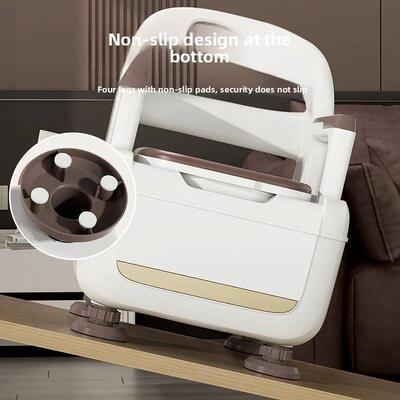 Bedside Commode Chair Mobile Toilet Seat Night Use Portable