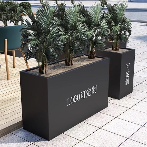 户外不锈钢铁艺镀锌板花箱种植箱室外摆隔断围栏广场庭院花坛花槽