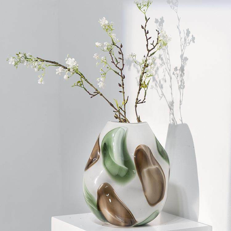 现代简约混色斑点琉璃水培花瓶摆件创意玄关客厅餐桌家居装饰品,鲜花速递/花卉仿真/绿植园艺,割草机/草坪机,淘宝优惠券,粉丝福利购,淘宝优惠卷