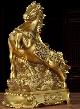 铜马摆件纯铜招财工艺品12生肖马到成功客厅办公室老板桌开业礼品