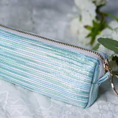 躲在耳里笔袋北欧复古大容量工作文具袋小化妆包大学生高级质感