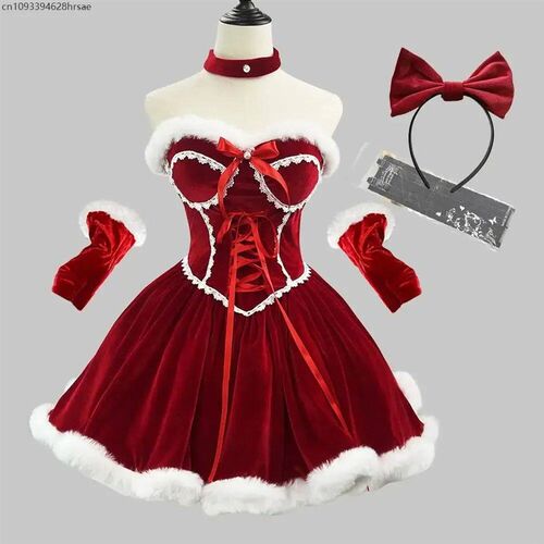 Carnival Costume Girdling Christmas Dress Party Vintage Medi