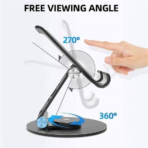 Adjustable Tablet Stand, 360 Swivel Base Aluminum Alloy