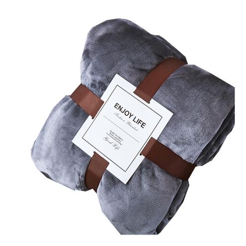 Blanket Plain Flannel Thick Coral Fleece Knee Blanket 小毛毯