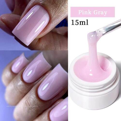 15ml Extension Nail Gel Polish Nails Finger Form Clear Nude
