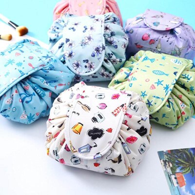 Women Drawstring Travel Cosmetic Bag Makeup Bag旅行收纳包