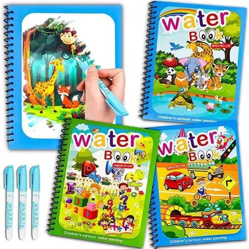 Drawing Coloring Books for Kids Magic Water Book with Pen 2