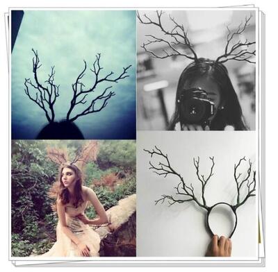 New Deer Horn Headdress Vintage Tree Branches Antlers