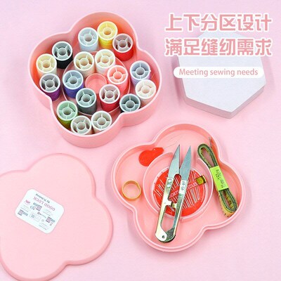 Plum Blossom Sewing Kit Home Practical HighEnd Thread Box Se