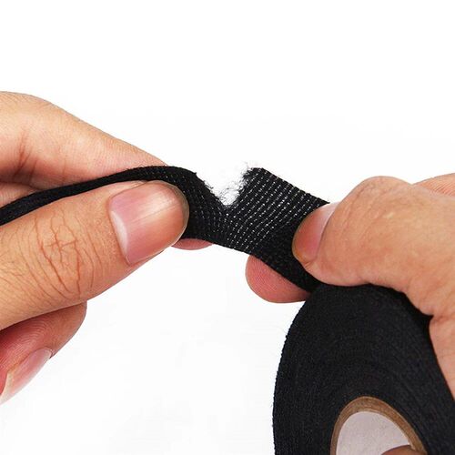 15 Meter Heat-resistant Fabric Tape Black Adhesive Electrica