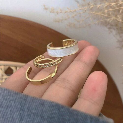 Fashion Simple Hiphop rendy White Green Adjustable Open Fing