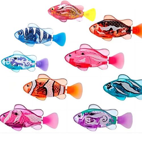 Electronic Pet Cat Toy LED Interactive Swimming Robot Fish T