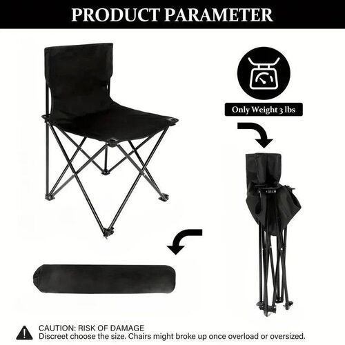 Outdoor Foldable Chair Camping Chair with Side Pocket Picnic