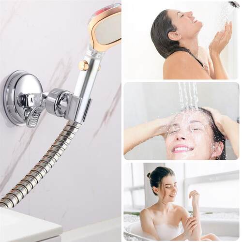 Adjustable Bathroom Shower Head Holder Rack Bracket Suction