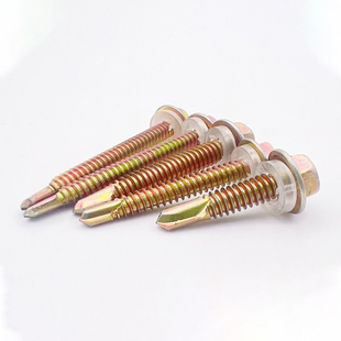 自攻自钻外六角华司彩锌燕尾钻尾加长钉彩钢瓦木螺钉M.8M5.5M.3