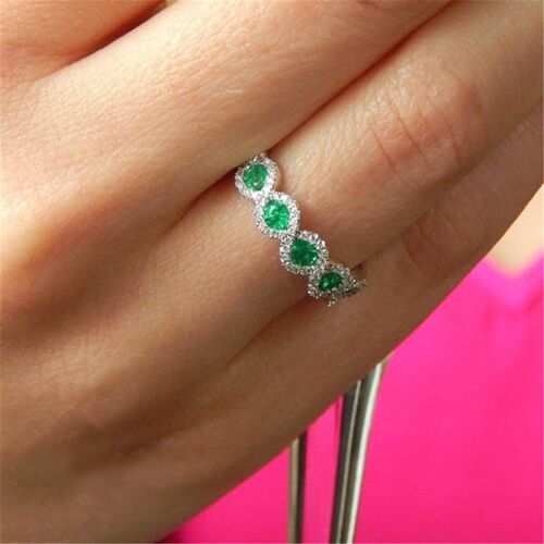 Fashion Women Ring Vintage Red/Green Zircon Stone Ring For W