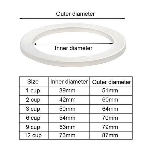 Coffee Rubber Ring Silicone Moka Rubber Seal Filter Screen C