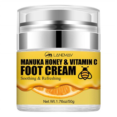 Honey Vitamin Foot Cream for Preventing Drying, Cracking, P
