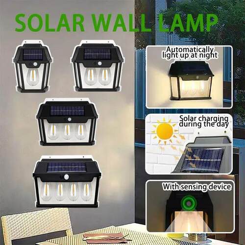 LED Solar Tungsten Light Human Body Induction Solar Wall Lam