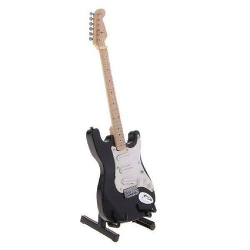 Miniature Electric Guitar Made Of Wood With Musical